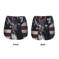 thumbnail image 5 of Lsque Vintage American Deer Printed Women's Running Shorts with Liner Pockets,Elastic Quick Dry Workout Athletic Gym Yoga Shorts,Womens High Waist Shorts-Small, 5 of 9