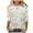 Floral Print, variant on Womens 3/4 Sleeves Casual Shirts Pullover Comfortable Loose Tunic Tops Floral Print Blouse