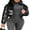 Black, variant on Michellecmm Women's Metallic Puffer Jacket Winter Warm Stand Collar Quilted Coat Zip Up Outwear