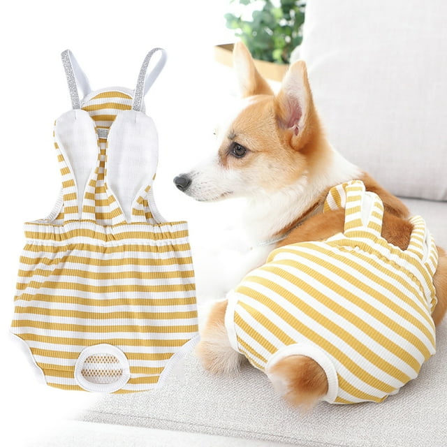 Diaper Dog Couche pour Chien Réutilisable à Rayures Créatives Mode pour Animal Culotte Hygiénique