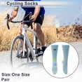 thumbnail image 2 of Calcetines de ciclismo Unique Bargains Antideslizantes Absorbentes de sudor Desodorantes Antifricción Calcetines de bicicleta al aire libre Azules Talla única Mujeres 1 par Patrón de color irregular, 2 of 6
