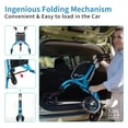 thumbnail image 4 of Planetwalk Foldable 3-Wheel Walker - Lightweight Mobility Aid (Blue), 4 of 7