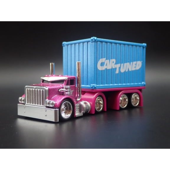 Open Box CAR TUNED SNEAKY PETE CONTAINER RIG 1:64 SCALE DIORAMA DIECAST MODEL CAR