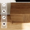 thumbnail image 4 of WAMPAT 61" Accent Cabinet with 4 Doors and Adjustable Shelves, Modern Credenza Storage Cabinet with Minimalist Reeded Design for Living Room, Kitchen, Dining Room, Hallway, 4 of 8