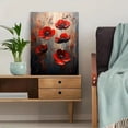 thumbnail image 5 of Red Boho Botanical Flower Ready to Hang Canvas Modern Living Room Home Wall Decor Print, 5 of 8