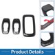 thumbnail image 5 of Bisel de recorte de faro Unique Bargains, bisel de faro, decoración de cubierta de faro para Nissan Rogue 2021-2024, negro de fibra de carbono, ABS, 1 juego, fila trasera, 5 of 7