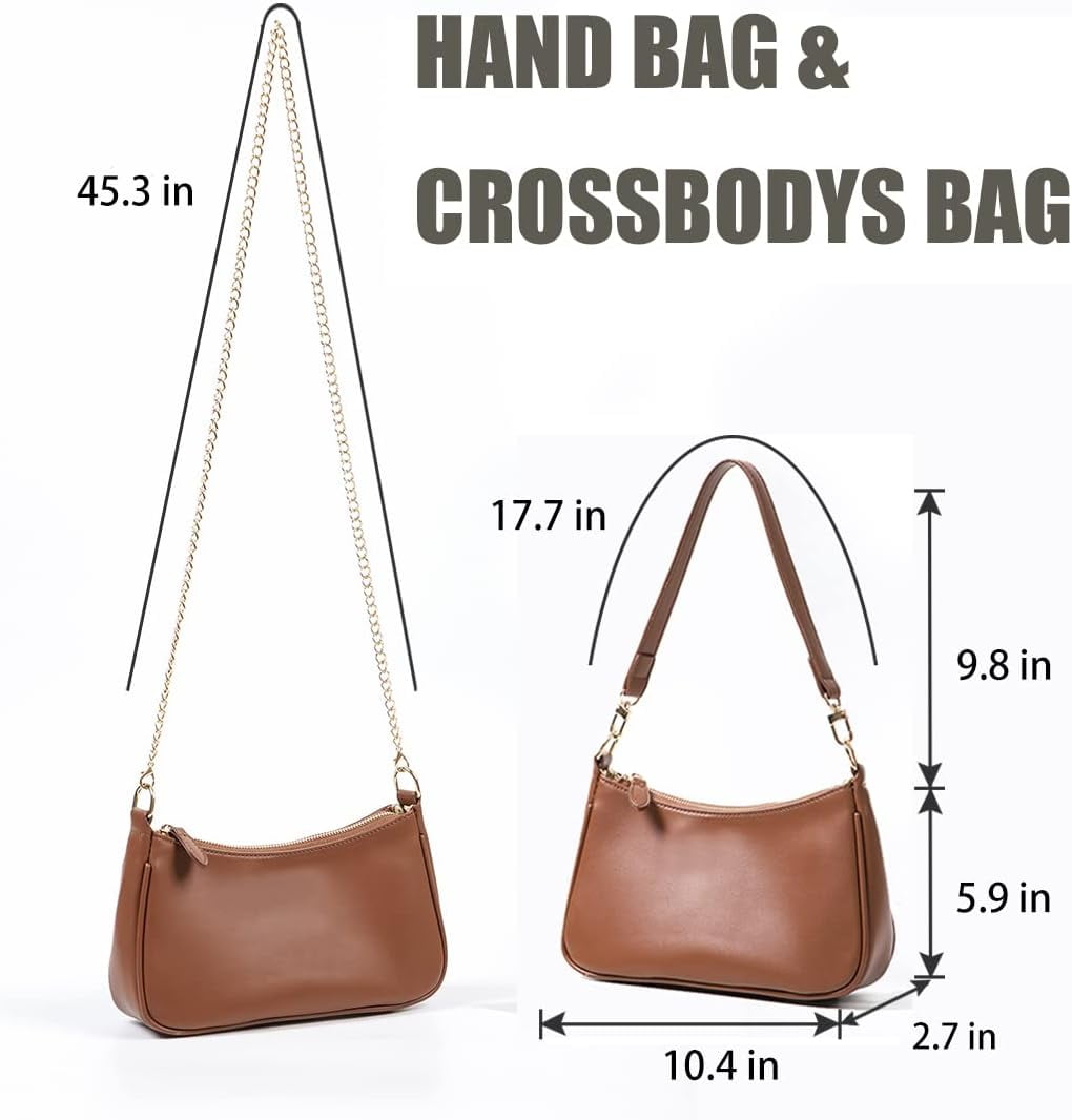 Clutch Tote Handbags with 2 Removable Straps and Zipper Closure Crossbody Bags Shoulder Purse Handbag for Women