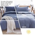 thumbnail image 3 of Queen,Washed Microfiber Haze Blue Queen Size Duvet Cover Set,Solid Color - Soft, 3 of 6