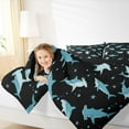 thumbnail image 4 of Feelyou Sea Shark Animal Twin Comforter Sets, Cute Cartoon Stars Bedding Set, 2-Piece, 4 of 8