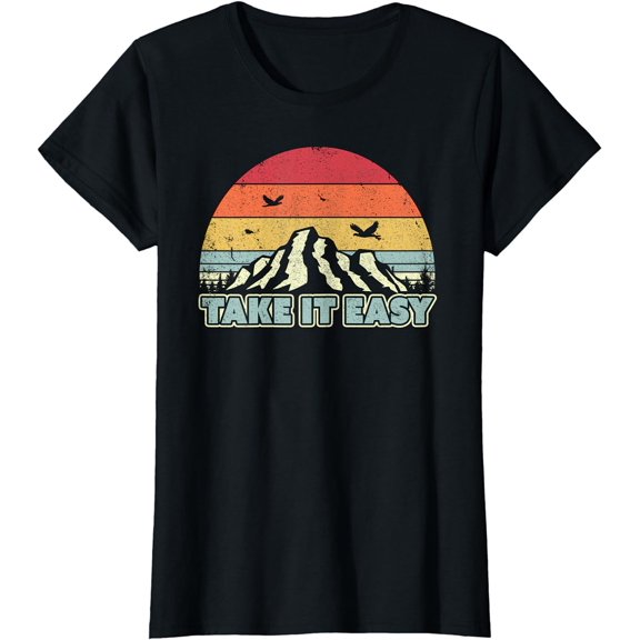 Take It Easy Shirt Retro Style Outdoors Camping T-Shirt