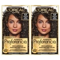 thumbnail image 1 of L'Oreal Paris Superior Preference Tinte permanente luminoso que desafía la decoloración para el cabello hasta 9 semanas de brillo marrón ceniza medio 5A 1 kit de tinte para el cabello (paquete de 2), 1 of 5