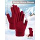 thumbnail image 2 of 6par Guantes Frio Invierno Táctil Lana Tejido Mujer Hombre, 2 of 7