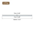 thumbnail image 2 of Eje de Pomo de Puerta 2Pack, Reemplazo de Eje de Puerta de 140 x 7mm, Partes de Mango de Puerta, Plata, 2 of 6