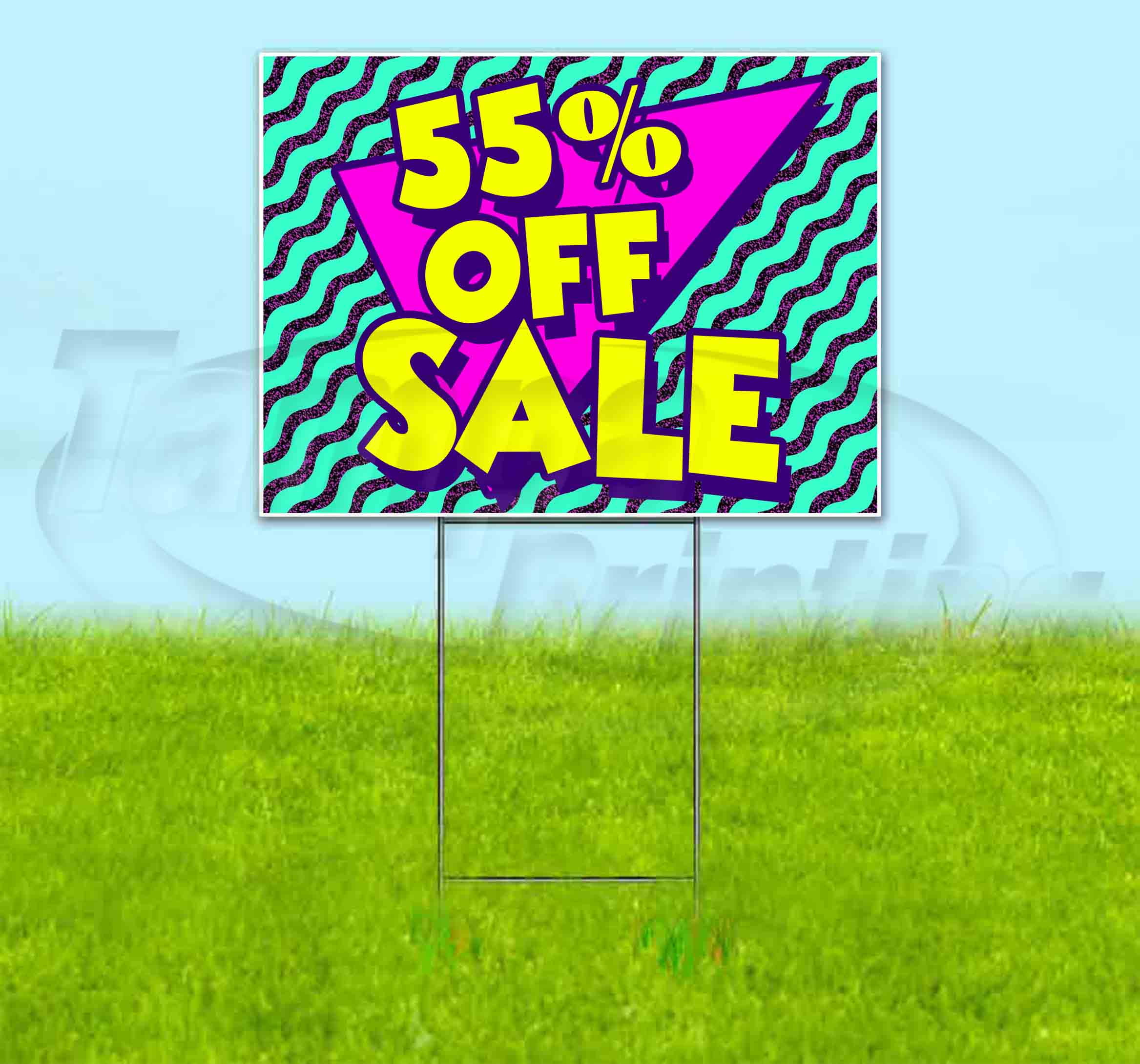 Fwyp 55% Off Sale (18" x 24") Yard Sign, Includes Metal Step Stake