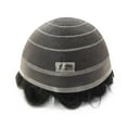 thumbnail image 5 of 8x10in Fine Welded Mono with 1cm Apart Stitching All Over 100% Human Hair Replacement Soft Mens Toupee Natural Look, 5 of 10
