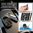 thumbnail image 4 of Key Fob Cover Compatible with Fit for Honda Accord Civic CR-V HR-V Pilot Passport Ridgeline Keychain Case Holder Protector,Gold-black, 4 of 6