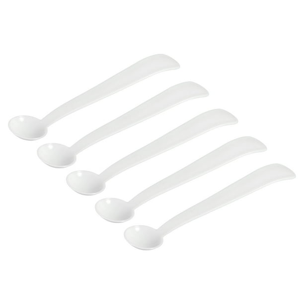 Cucharas Micro Uxcell de 2 gramos, cuchara medidora de plástico con fondo redondo, paquete de 15
