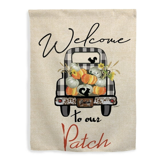 ThisWear Fall Decorations Welcome to Our Patch Flag Fall Season Decor Autumnal Vertical House Flag