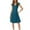 Green, variant on Women's Solid Color Short-Sleeved V-Neck Casual Jumpsuit Large Swing Short Skirt for Summer