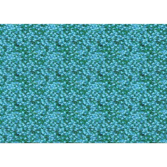 Ahgly Company Machine Washable Indoor Rectangle Transitional Dark Cyan Green Area Rugs, 4' x 6'