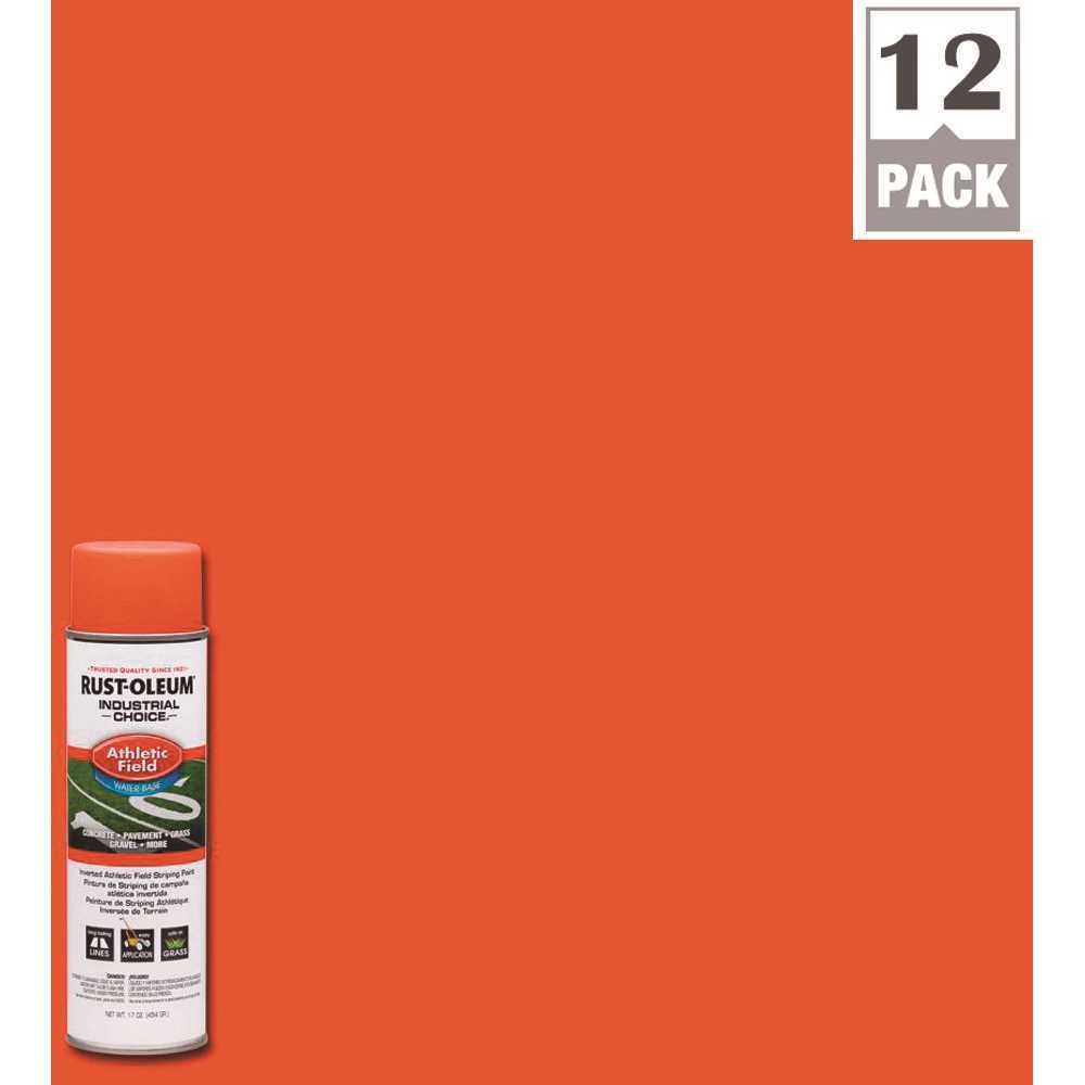 RustOleum Industrial Choice 206044 17 oz. AF1600 System Athletic Field Orange Striping Spray