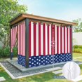 thumbnail image 6 of 4th of July Outdoor Curtains for Patio Waterproof,Windproof Privacy Curtains with Weighted Bottom,Red Stripes Star Patriot Independence Day Outside Drapes for Picnic Garage Yard 54"x108" 2 Panel, 6 of 8