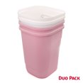 thumbnail image 2 of Bote de Basura Chico 2 Pack con Tapa Balancín  - Basurero de Plástico Resistente, Papelera para Baño, Cocina y Oficina (Blanco), 2 of 2