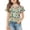 #A06-Green, variant on Girls Tee Shirts 7-16 Summer Double Layer Ruffle Short Sleeve Girls Shirts Vintage Floral Print Toddler T-Shirt Dressy Crewneck Cotton Tee Tops Girls
