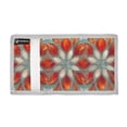 thumbnail image 2 of JIALIOU Nylon Trifold Card Wallet with ID Window Zipper Pocket for Men Women Teen Abstract Red Floral Stained Glass, 2 of 7