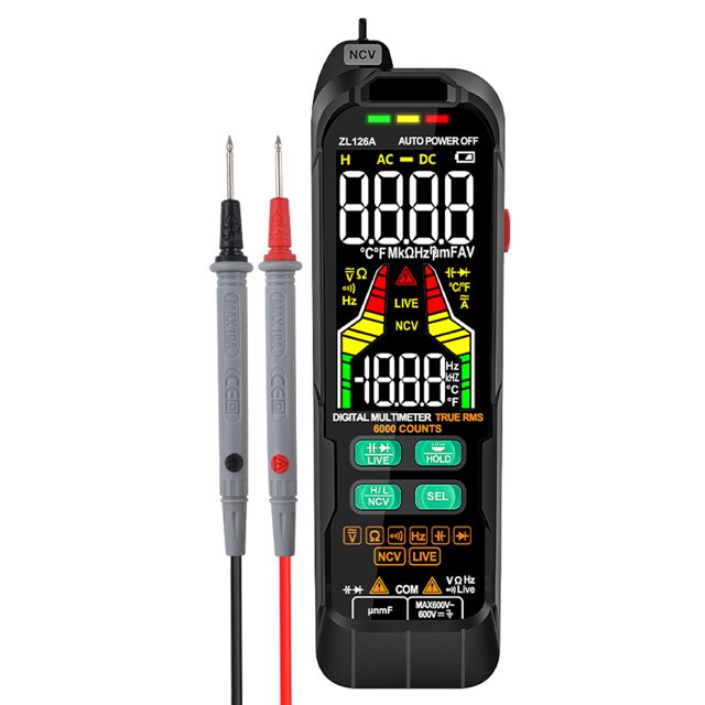 Multimètre Numérique Testeur Professionnel Compteur Courant Alternatif Courant Continu Tension Multimètre Vrai RMS Capacité Temp