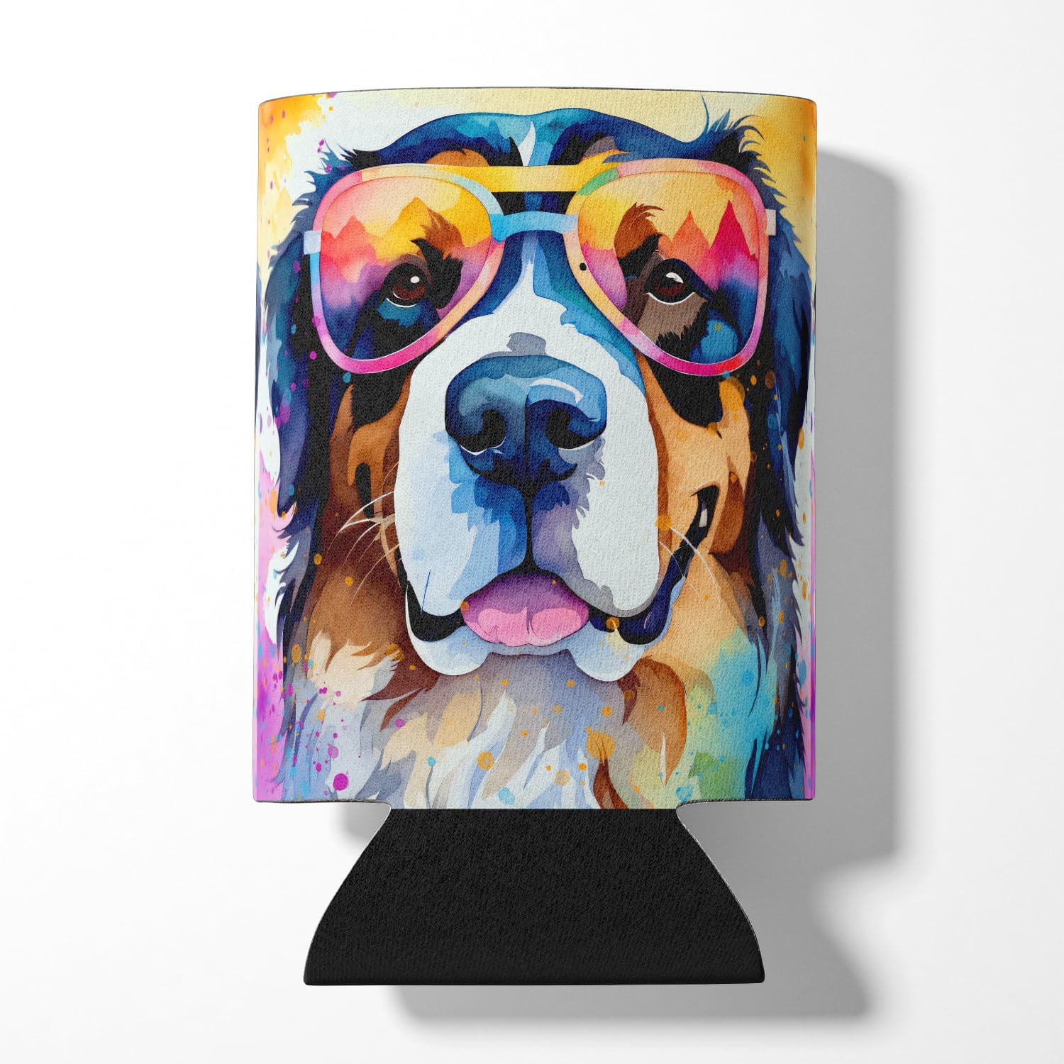 Golden Retriever Hippie Dawg Can or Bottle Hugger 3 in x 5 in