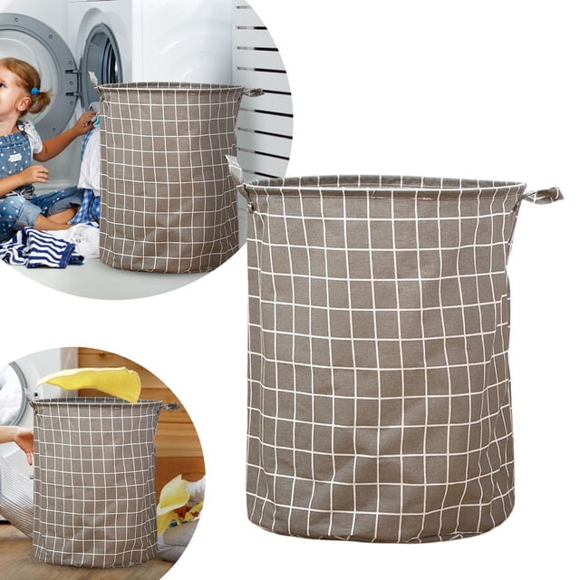 Stylish Patterned Linen Laundry Hamper Large Open Top Breathable Fabric For Bedroom Bathroom Durable And Easy Design