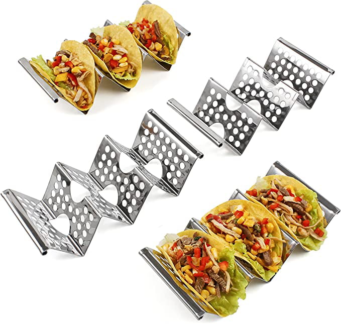 2-pack Taco Holder Stainless Steel Taco Rack Metal Taco Stand Holders Oven Safe 