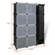 thumbnail image 5 of Armario modular Benzara con 8 compartimentos, blanco y negro, 150 cm, 5 of 5