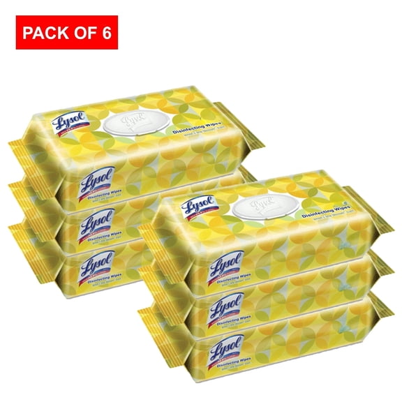 Lysol Handi-pack Disinfecting Wipes, Citrus, 30 Count (Pack of 6)
