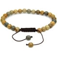 thumbnail image 1 of Bracelet Réglable en Perles Rondes de Pierre Précieuse Jasper 6mm 7 Pouces Unisexe, 1 of 3