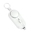 thumbnail image 1 of 2-en-1 Llavero Power Bank Mini Cargador Impermeable 2000mAh (Blanco para Tipo C), 1 of 3