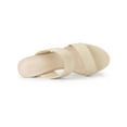 thumbnail image 4 of BLISSFUL STEP Women's Open Toe Chunky High Heel Slide Sandals Beige 9.5, 4 of 7