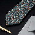 thumbnail image 6 of Floral Neckties for Men Multicolored Seaweed Green Wedding Extra Long 63", 6 of 7