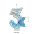 thumbnail image 3 of Nilvkv Blue Number Birthday Candles Mermaid Tail Birthday Candles for Cake Candle Topper Anniversary Celebrations Supplies, Home Decorations, 3 of 6