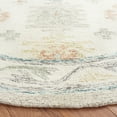thumbnail image 3 of SAFAVIEH Micro-Loop Grosvenor Medallion Area Rug, Ivory/Blue, 6' x 6' Round, 3 of 8