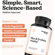Wholesome Story Myo-Inositol & D-Chiro Inositol Ovarian Support Supplement for Women, 360 Caps