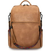 SHIJI65 Backpack Purse for Women Designer Ladies Shoulder Bag Fashion Convertible Travel Vegan Leather Backpack Purses