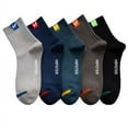 thumbnail image 2 of Calcetines de otoño e invierno para hombre, calcetines de algodón de color liso para hombre, calcetines de longitud media, desodorantes de primavera y otoño, medias absorbentes de sudor, calcetines, 2 of 5