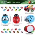 thumbnail image 2 of 600 Pieces Mixed Color Wood Bees and Wood Ladybugs Self-Adhesive Embellishments Tiny Painted Bee and Ladybugs Flatback Stickers for DIY Craft Party Decoration, 2 of 7