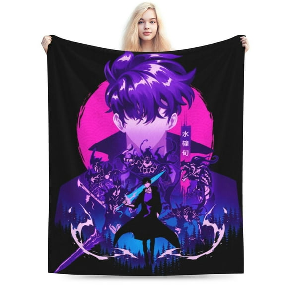 Handsome Solo Leveling Throw Blanket Couch Bed Sofa Soft Lightweight Warm Cozy Flannel Fleece Bed Blanket For Kids Adults Gift 50"X40"
