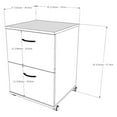 2 Drawers Vertical Wood Composite Filing