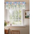 thumbnail image 2 of Blue Spring Floral Curtain Valances for Windows, Summer Botanical Pastoral Wooden Kitchen Valance Window Treatment, Light Filtering Block Curtains for Bathroom/Bedroom/Living Room 60'' x 18'', 2 of 9