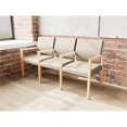 thumbnail image 4 of Pemberly Row Waiting Reception 3 Seat Tandem Seating Wood Frame in Brown, 4 of 5