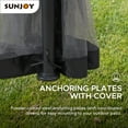 thumbnail image 5 of Sunjoy Katy 10 ft. x 12 ft. Gray and Black 2-tier Steel Gazebo with Mosquito Netting, 5 of 21